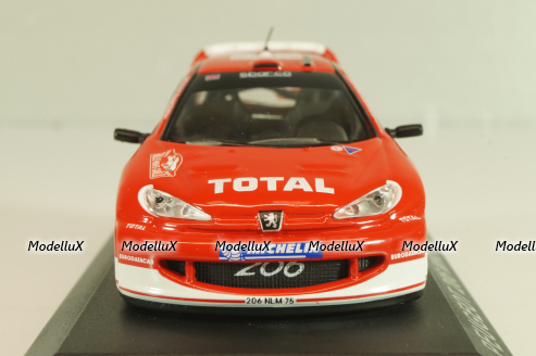 Peugeot 206 WRC #2 Rally Monte Carlo 2003, R.Burns/R.Reid, red, Altaya 1:43