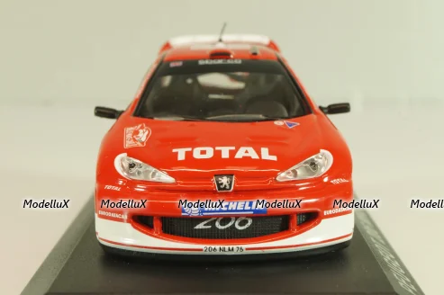 Peugeot 206 WRC #2 Rally Monte Carlo 2003, R.Burns/R.Reid, red, Altaya 1:43