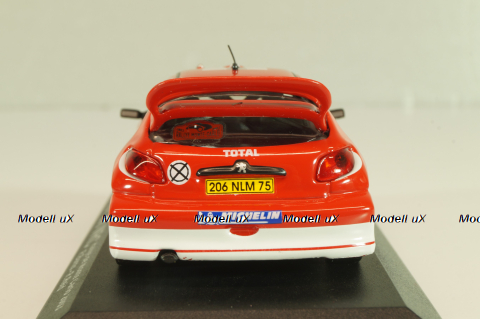 Peugeot 206 WRC #2 Rally Monte Carlo 2003, R.Burns/R.Reid, red, Altaya 1:43
