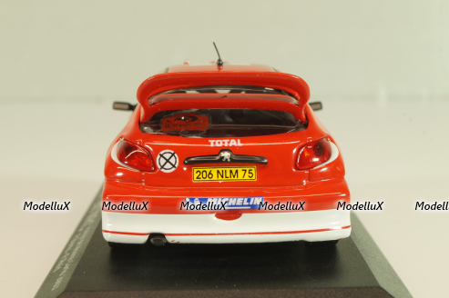 Peugeot 206 WRC #2 Rally Monte Carlo 2003, R.Burns/R.Reid, red, Altaya 1:43