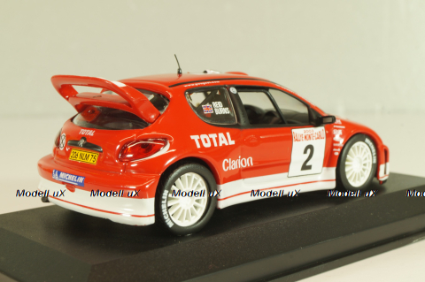 Peugeot 206 WRC #2 Rally Monte Carlo 2003, R.Burns/R.Reid, red, Altaya 1:43