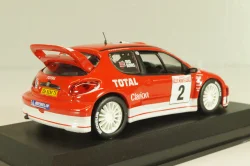 Peugeot 206 WRC #2 Rally Monte Carlo 2003, R.Burns/R.Reid, red, Altaya 1:43