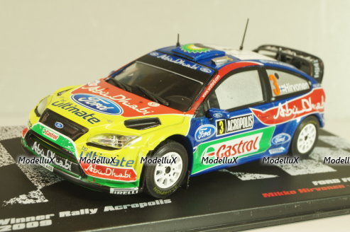 Ford Focus RS WRC #3 Winner Rally Acropolis 2009, Hirvonen/Lehtinen, CMC021, Altaya 1:43