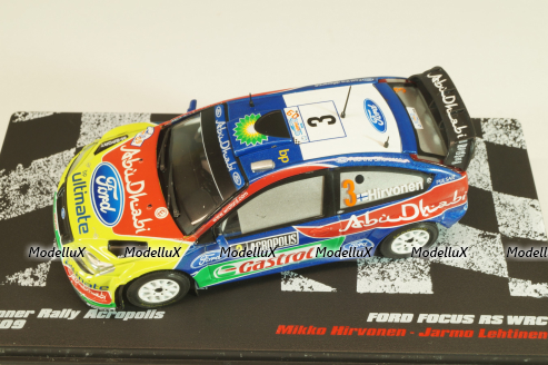Ford Focus RS WRC #3 Winner Rally Acropolis 2009, Hirvonen/Lehtinen, CMC021, Altaya 1:43