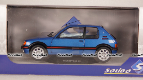 Peugeot 205 GTI blue, 421186300, Solido 1:18