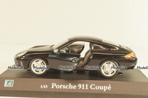 Porsche 911 (996) Coupe 1997, black, Cararama 1:43