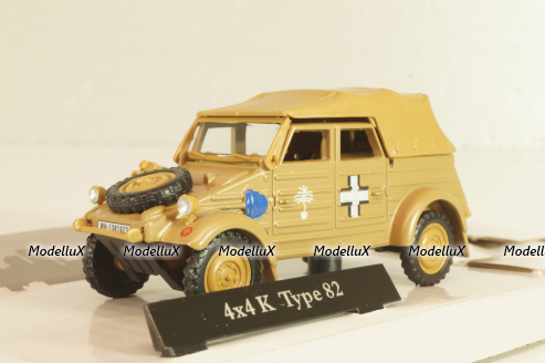 Volkswagen Type 82 (Kübelwagen) 4X4 1939, olive, Cararama 1:43