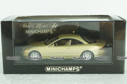 Mercedes CL 500 Coupe (C215) 1999, gold, 430038028, Minichamps 1:43 