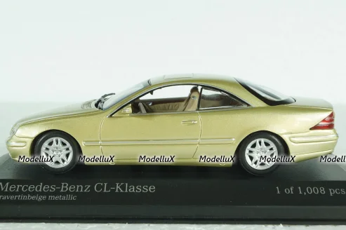 Mercedes CL 500 Coupe (C215) 1999, gold, 430038028, Minichamps 1:43 