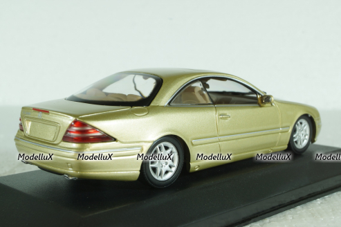Mercedes CL 500 Coupe (C215) 1999, gold, 430038028, Minichamps 1:43 
