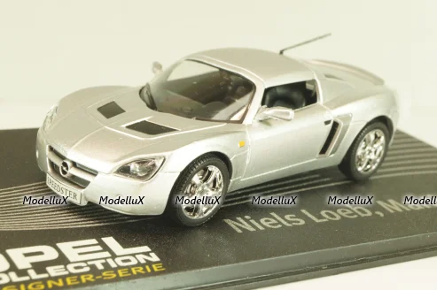 Opel Speedster, N.Loeb/M.Smith 2000, silver, OPCD131, Opel Collection Designer #131 1:43 с журналом, запечатанный!