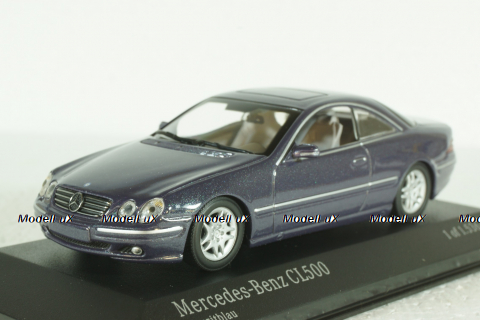 Mercedes CL 500 Coupe (C215) 1999, blue metallic, 430038025, Minichamps 1:43 