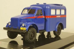 Газ 63 "АМ-2" 1957г с площадкой на крыше, кабина Молотов (Автомобиль Милицейский на шасси ГАЗ-63, Вторая модель), 106304, DiP Models 1:43