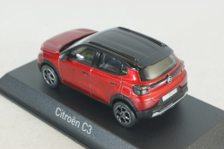 Citroën C3 2024, Red/black roof, 155310, Norev 1:43