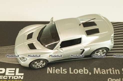 Opel Speedster, N.Loeb/M.Smith 2000, silver, OPCD131, Opel Collection Designer #131 1:43