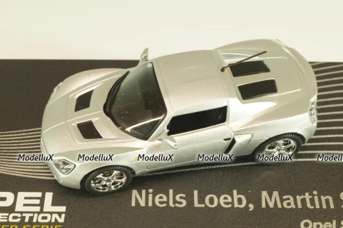 Opel Speedster, N.Loeb/M.Smith 2000, silver, OPCD131, Opel Collection Designer #131 1:43 с журналом, запечатанный!