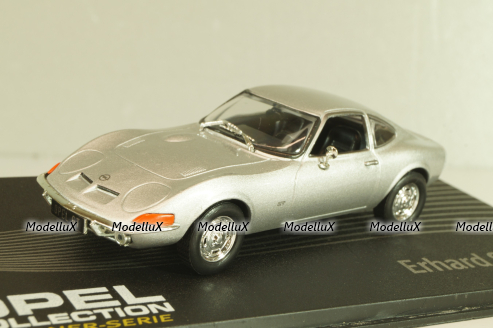 Opel GT, Erhard Schnell 1968, silver, OPCD121, Opel Collection Designer #121 1:43