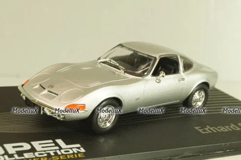 Opel GT, Erhard Schnell 1968, silver, OPCD121, Opel Collection Designer #121 1:43