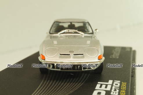 Opel GT, Erhard Schnell 1968, silver, OPCD121, Opel Collection Designer #121 1:43