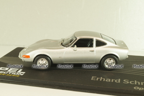 Opel GT, Erhard Schnell 1968, silver, OPCD121, Opel Collection Designer #121 1:43