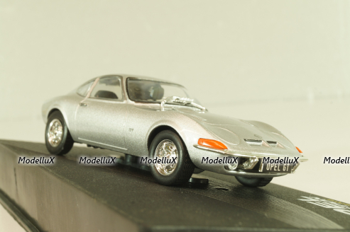 Opel GT, Erhard Schnell 1968, silver, OPCD121, Opel Collection Designer #121 1:43