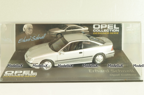 Opel Calibra Erhard Schnell 1989, silver, OPCD136, Opel Collection Designer #136 1:43