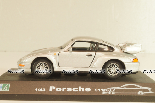 Porsche 911 (993) GT2 1994, silver,Cararama 1:43