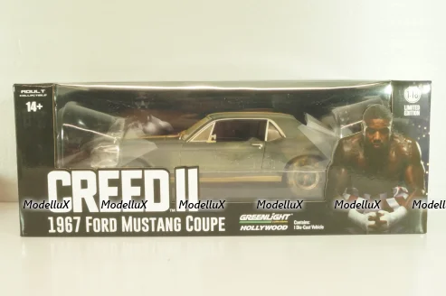 Ford Mustang 1967 from movie CREED II, black, 13626, Greenlight 1:18 Уценка!