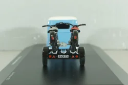 DKW Schnellaster Typ 30  with trailer and 2 motorrad 1955, blue, 450745600, Schuco 1:43