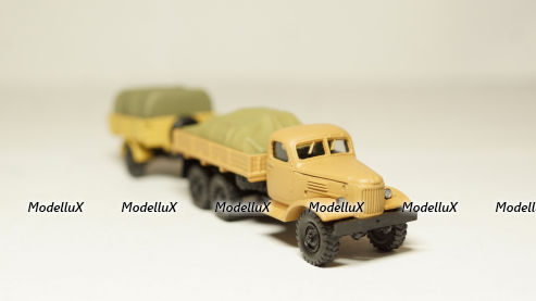 Зис 151 борт с грузом и прицеп с грузом песочный, Herpa 1:87 