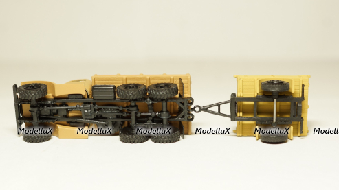 Зис 151 борт с грузом и прицеп с грузом песочный, Herpa 1:87 