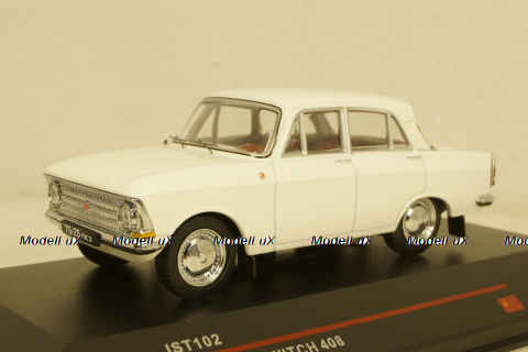Москвич-408 1968 белый, IST102,  IST 1:43