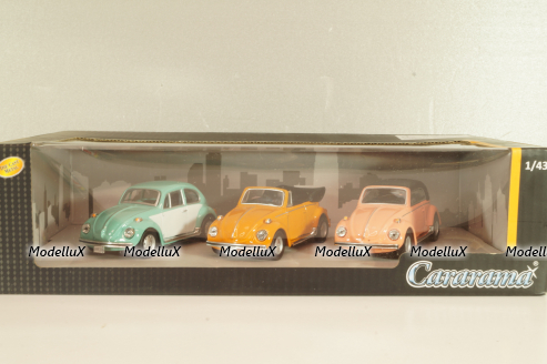 Volkswagen Beetle (Kafer)  Набор из 3шт, 35309, Cararama 1:43