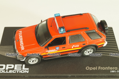 Opel Frontera A 4x4 fire engine 1995, red, OPC033, Opel Collection #33 1:43