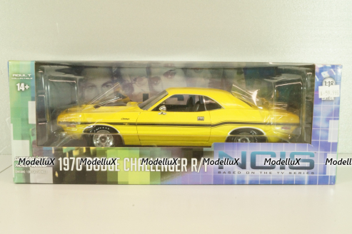 Dodge Challenger R/T 1970 from TV-Series NCIS, yellow, 12845, Greenlight 1:18