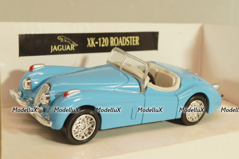 Jaguar XK 120 Roadster 1948, blue, New Ray 1:43