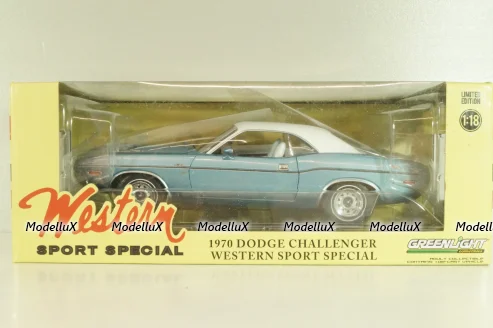 Dodge Challenger Western Sport Special 1970, blue metallic, 13644, Greenlight 1:18