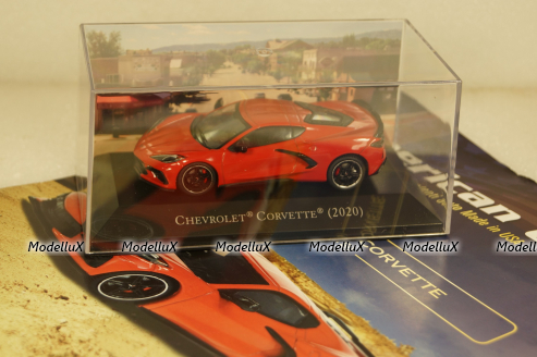 Chevrolet Corvette 2020, red, American Cars №61, Altaya 1:43