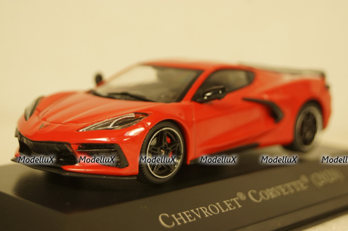 Chevrolet Corvette 2020, red, American Cars №61, Altaya 1:43
