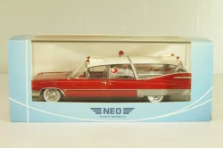 Cadillac S&S Superior Landau Ambulance 1959, red/white, 45260, NEO 1:43