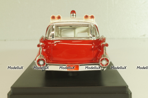 Cadillac S&S Superior Landau Ambulance 1959, red/white, 45260, NEO 1:43