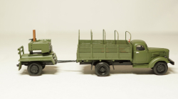 Зис 150 борт с прицепом полевая кухня хаки, Herpa 1:87 