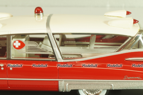 Cadillac S&S Superior Landau Ambulance 1959, red/white, 45260, NEO 1:43