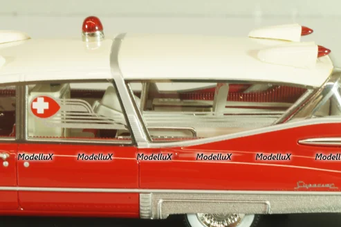 Cadillac S&S Superior Landau Ambulance 1959, red/white, 45260, NEO 1:43