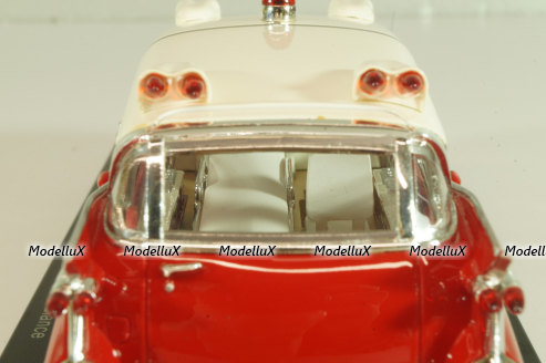 Cadillac S&S Superior Landau Ambulance 1959, red/white, 45260, NEO 1:43