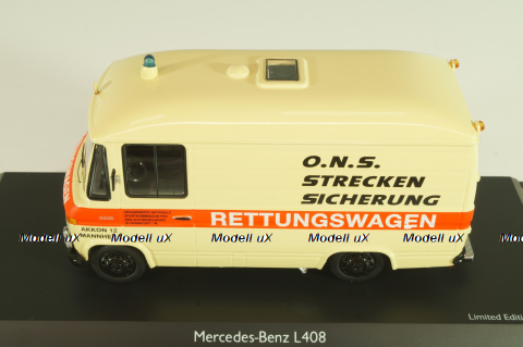 Mercedes-Benz L 408 RTW, Ambulance, 450358100, Schuco 1:43