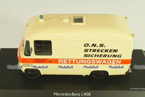 Mercedes-Benz L 408 RTW, Ambulance, 450358100, Schuco 1:43