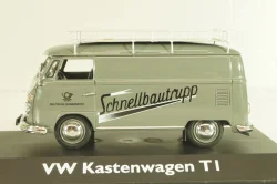 Volkswagen T1 Transporter "Schnellbautrupp" 1950, van with roof rack, grey, Schuco 1:43
