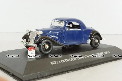 Citroen Traction 7 Coupe 1935, blue/black, N022, Nostalgie 1:43