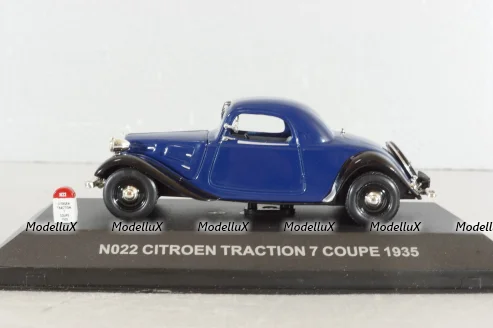 Citroen Traction 7 Coupe 1935, blue/black, N022, Nostalgie 1:43